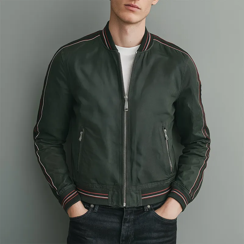 Men's Autumn Fashion Ribbed Polyester Waterproof Thin Jacket MTA2047J3P sold by Manly product image thumbnail 2