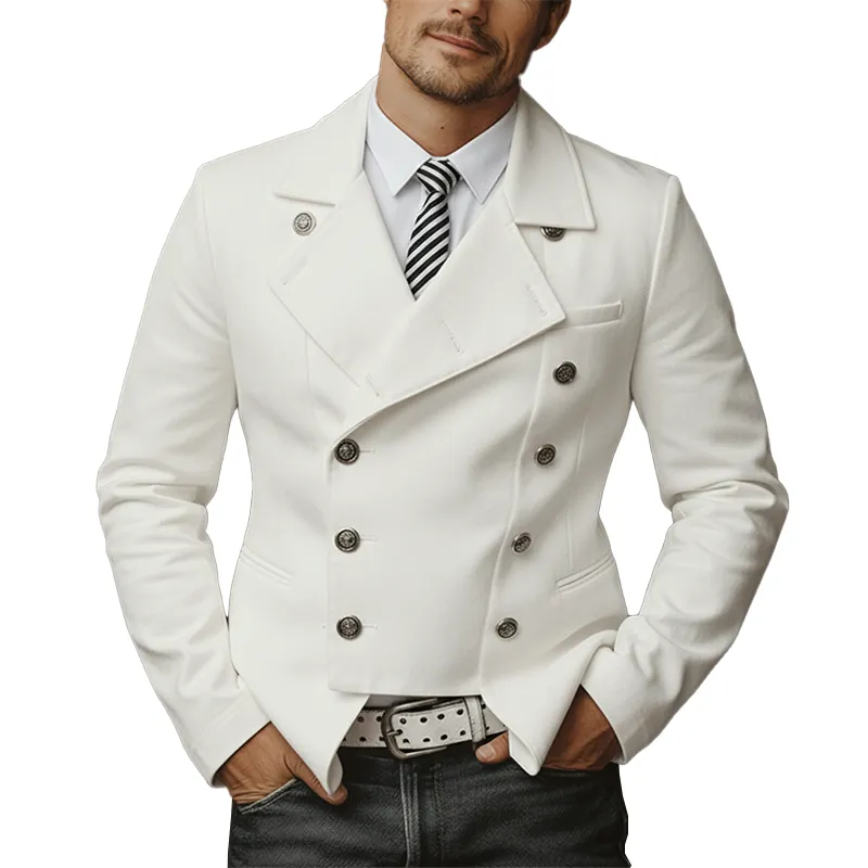 Men's Winter Fashion Cotton Blend Double Breasted Jacket MTA2084J0P sold by Manly