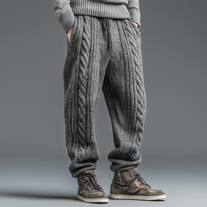 Men's Retro Casual Cable Knit Trousers MTA2499J6TO sold by Manly product image thumbnail 2