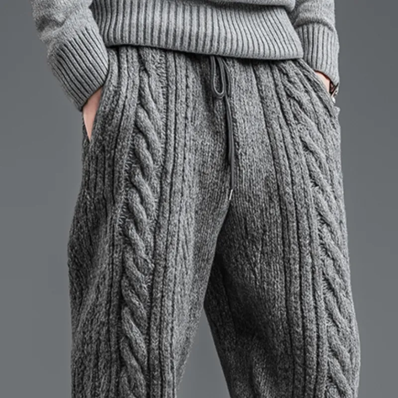Men's Retro Casual Cable Knit Trousers MTA2499J6TO sold by Manly product image thumbnail 3