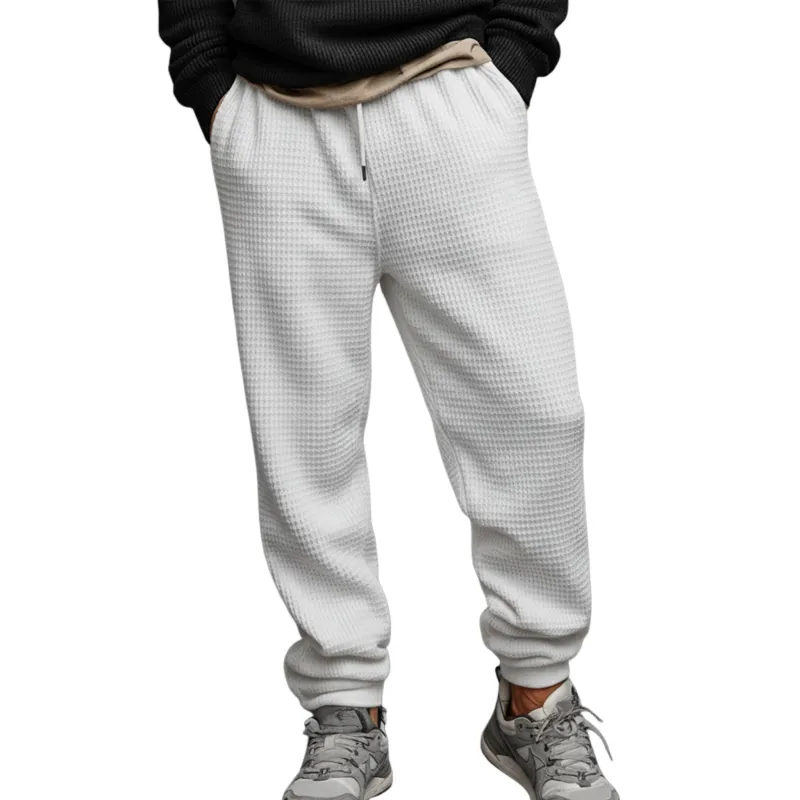 Men's Classic Casual Waffle Elastic Waist Pants MTA2499J2K sold by Manly