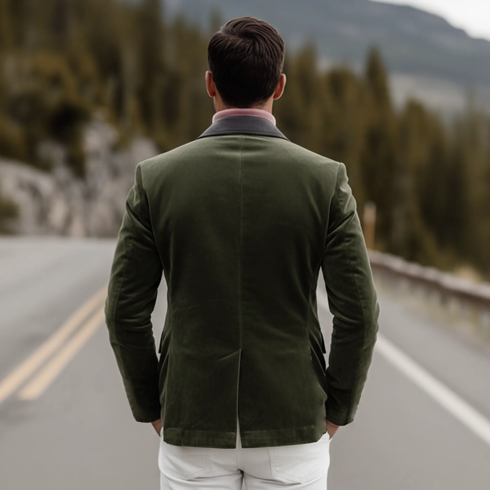 Men's Classic PU Leather Lapel Zipper Suede Slim Fit Jacket MTA2337J3K sold by Manly product image thumbnail 4