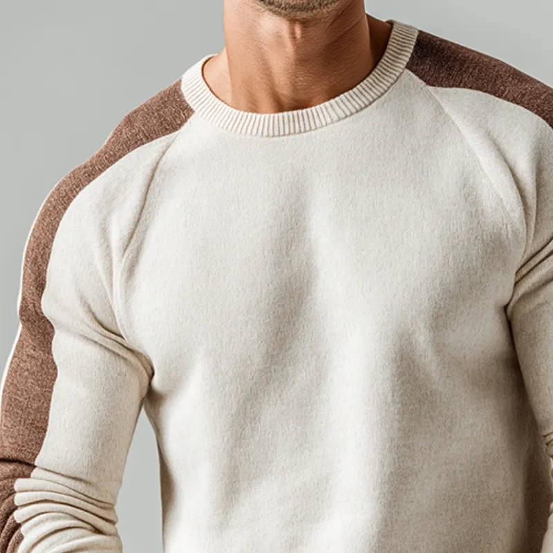 Men's Retro Casual Striped Knitted Crew Neck Pullover Sweater MTA2181J3TO sold by Manly product image thumbnail 3