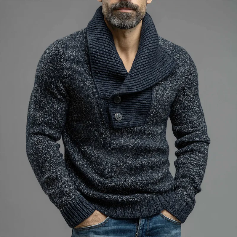 Men's Vintage Casual Knit Lapel Button Pullover Sweater MTA2193J0TO sold by Manly product image thumbnail 2