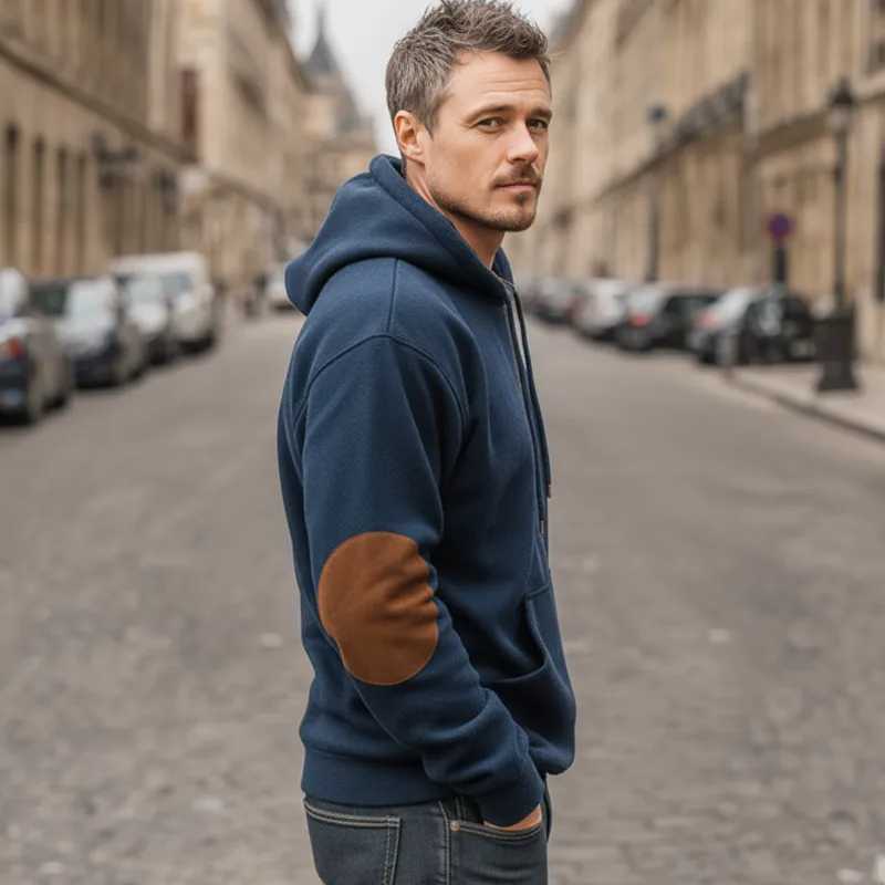 Men's Classic Thickened Loose Colorblock Hoodie MTA2095J8U sold by Manly product image thumbnail 3