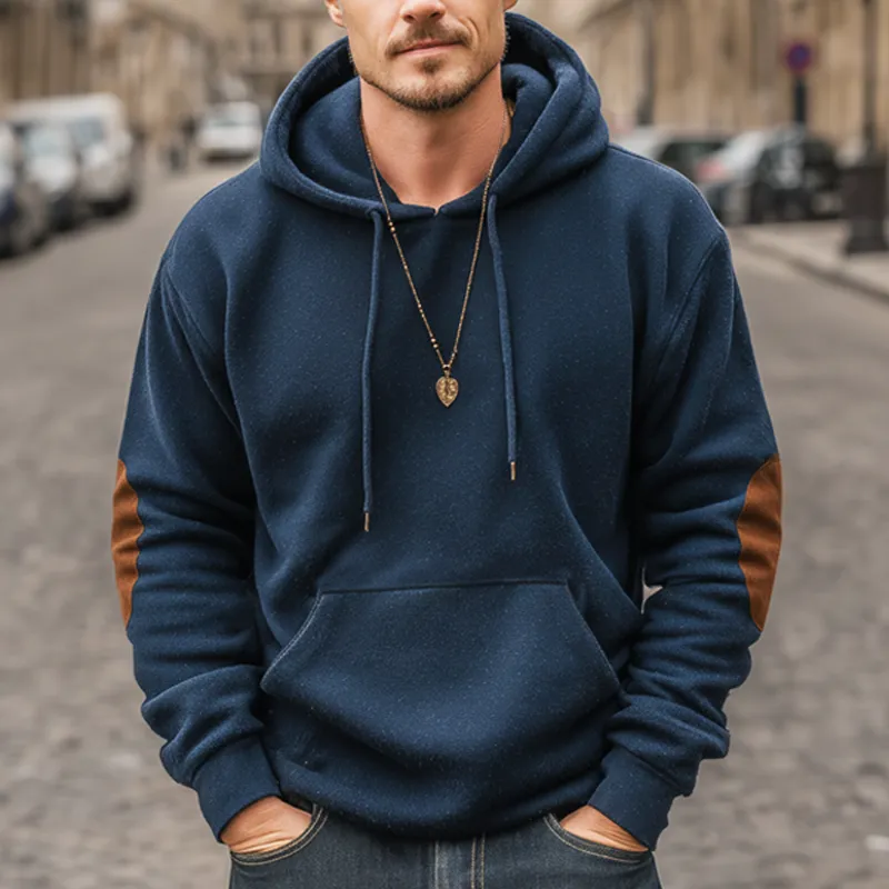 Men's Classic Thickened Loose Colorblock Hoodie MTA2095J8U sold by Manly product image thumbnail 4