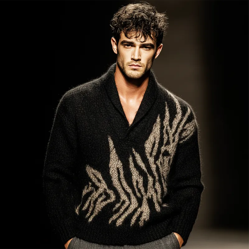 Men's Fashionable Jacquard Knitted Sweater MTA2365J3U sold by Manly product image thumbnail 2