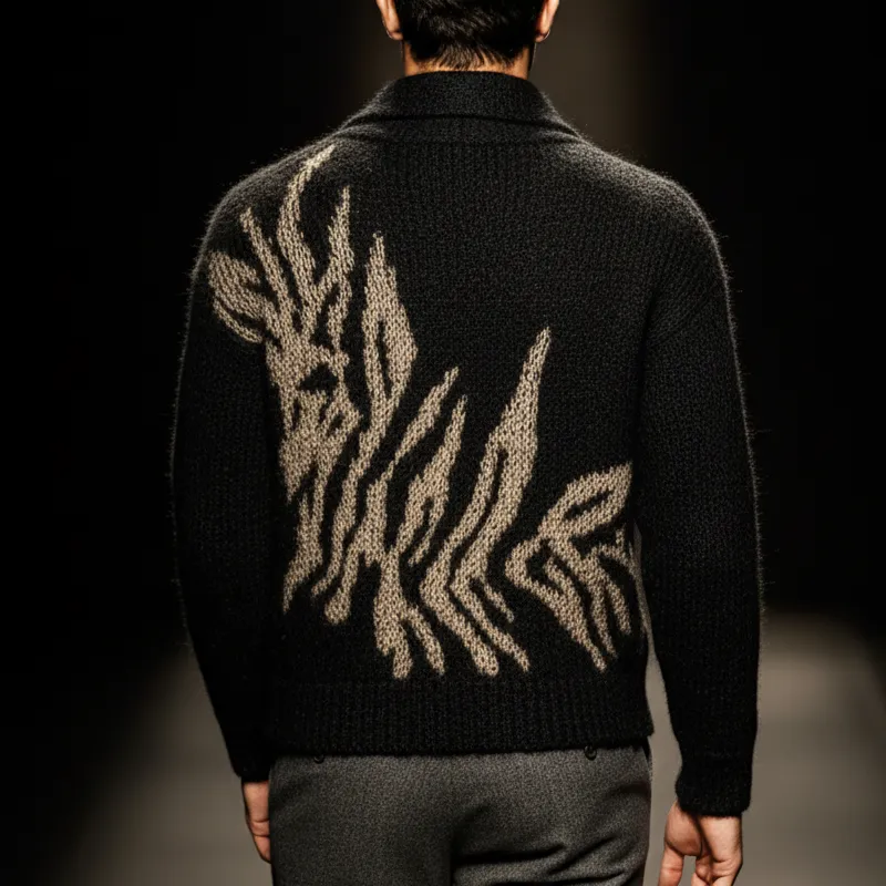 Men's Fashionable Jacquard Knitted Sweater MTA2365J3U sold by Manly product image thumbnail 4