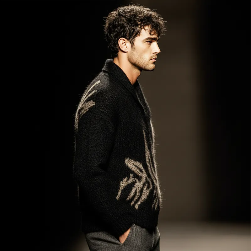 Men's Fashionable Jacquard Knitted Sweater MTA2365J3U sold by Manly product image thumbnail 3