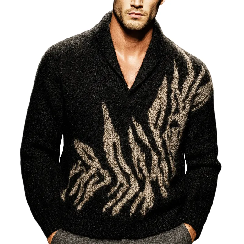 Men's Fashionable Jacquard Knitted Sweater MTA2365J3U sold by Manly