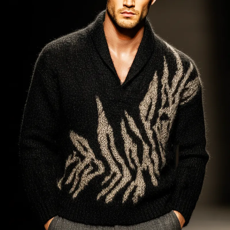 Men's Fashionable Jacquard Knitted Sweater MTA2365J3U sold by Manly product image thumbnail 5