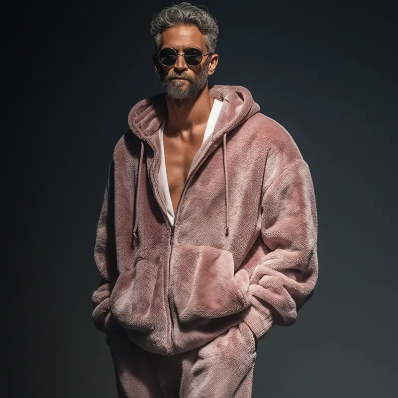 Men's Fashion Faux Mink Hooded Zipper Casual Jacket MTA2344J8U sold by Manly product image thumbnail 3