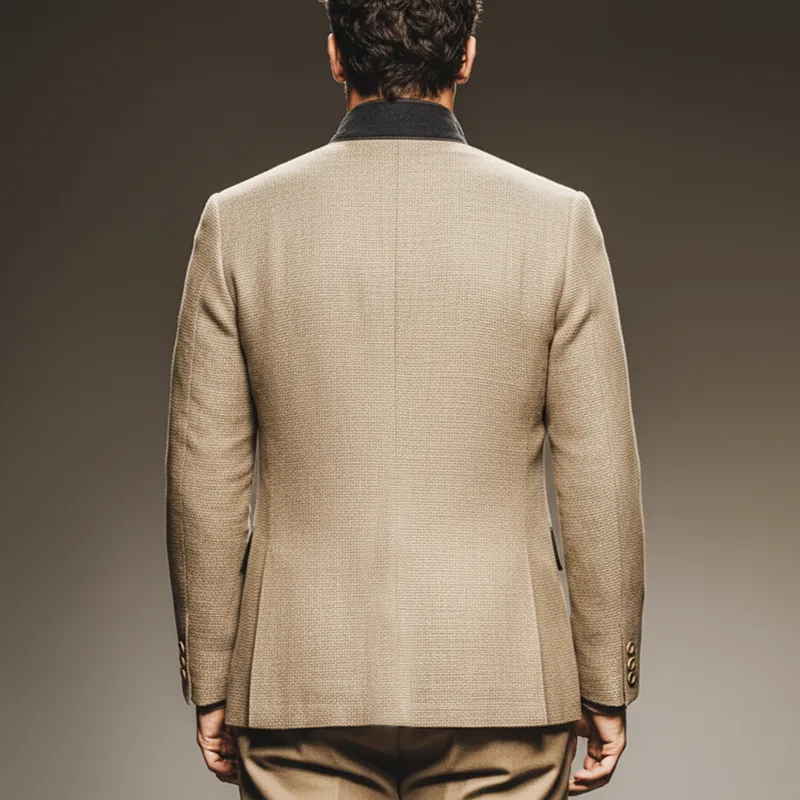 Men's Classic Stand Collar Double Slit Button Jacket MTA2348J2U sold by Manly product image thumbnail 5