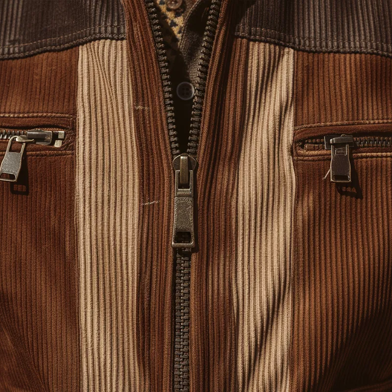 Men's Winter Vintage Corduroy Faux Suede Stitching Warm Jacket MTA2380J1P sold by Manly product image thumbnail 3