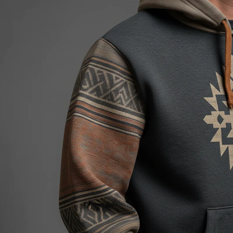 Men's Winter Vintage Polyester Blend Printed Hooded Sweatshirt MTA2328J2P sold by Manly product image thumbnail 5
