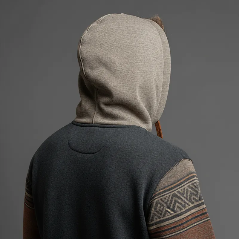 Men's Winter Vintage Polyester Blend Printed Hooded Sweatshirt MTA2328J2P sold by Manly product image thumbnail 3
