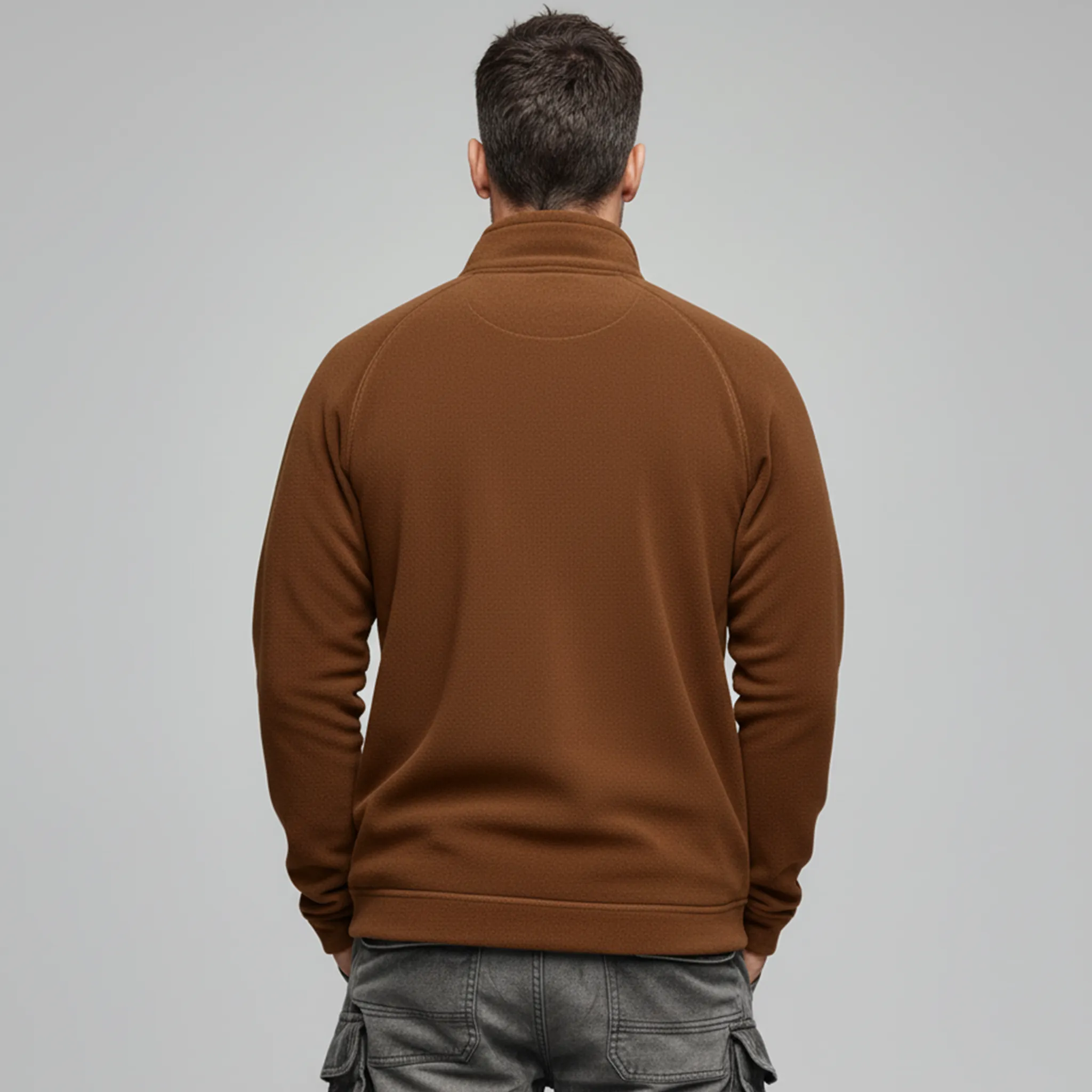 Men's Classic Casual Western Tough Style Dralon Warm Skin-friendly Stand Collar Zipper Sweatshirt MTA2193J7K sold by Manly product image thumbnail 5