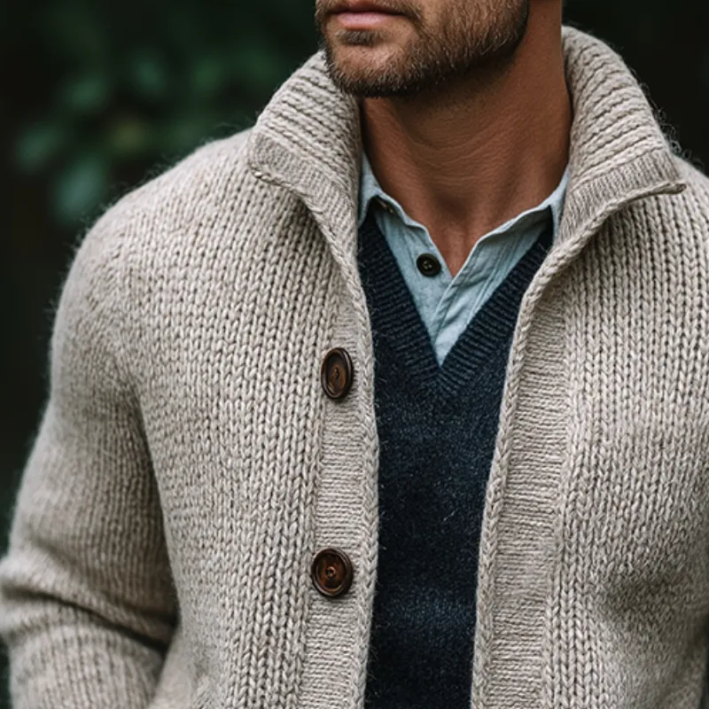 Men's Vintage Casual Knit Button Cardigan MTA2171J2TO sold by Manly product image thumbnail 3