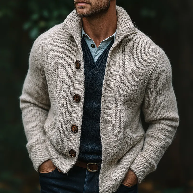 Men's Vintage Casual Knit Button Cardigan MTA2171J2TO sold by Manly product image thumbnail 2