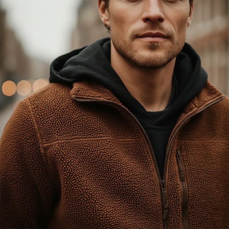 Men's Winter Fashion Polar Fleece Zipper Warm Jacket MTA2214J6P sold by Manly product image thumbnail 3