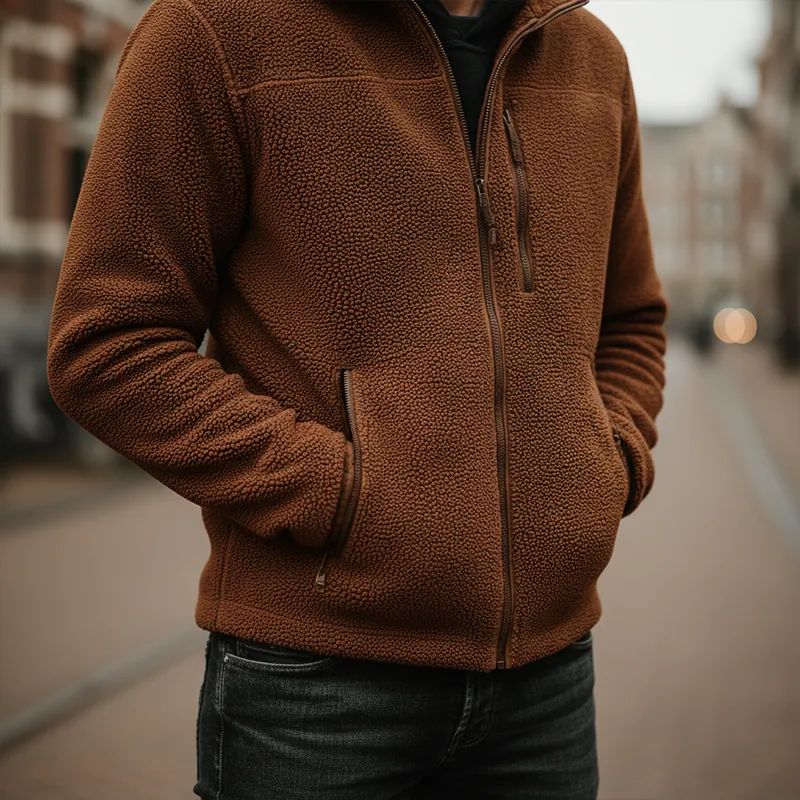 Men's Winter Fashion Polar Fleece Zipper Warm Jacket MTA2214J6P sold by Manly product image thumbnail 5