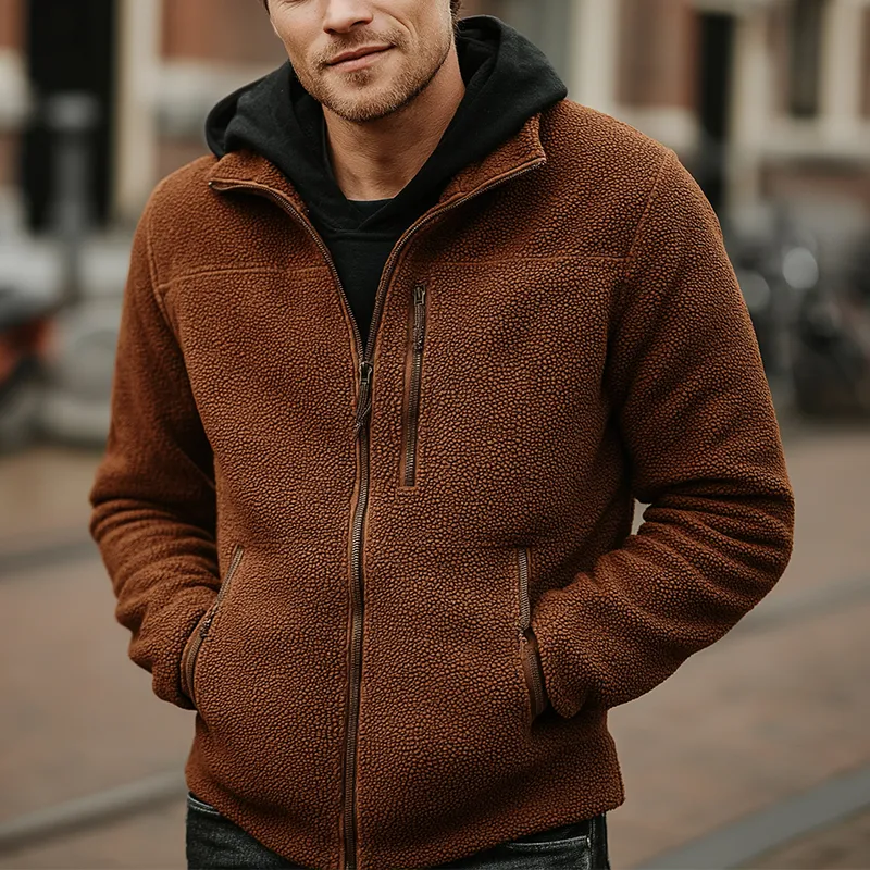 Men's Winter Fashion Polar Fleece Zipper Warm Jacket MTA2214J6P sold by Manly product image thumbnail 2