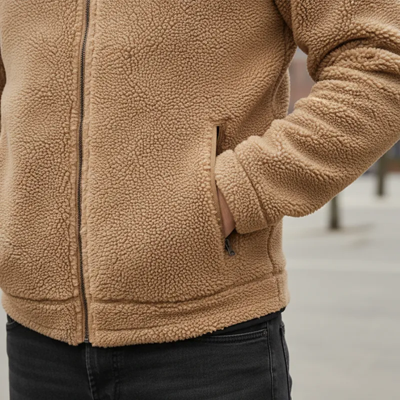 Men's Winter Fashion Stand Collar Polar Fleece Zipper Jacket MTA2241J7P sold by Manly product image thumbnail 4