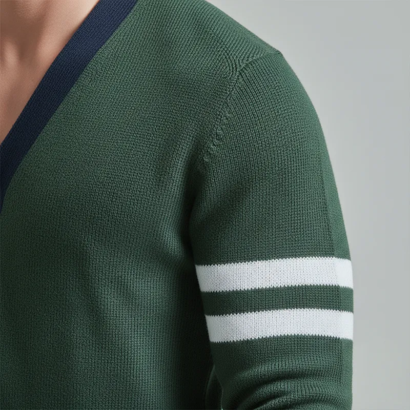 Men's Winter Fashion Contrast Color Cotton Yarn Knitted Thin Cardigan MTA2284J8P sold by Manly product image thumbnail 5