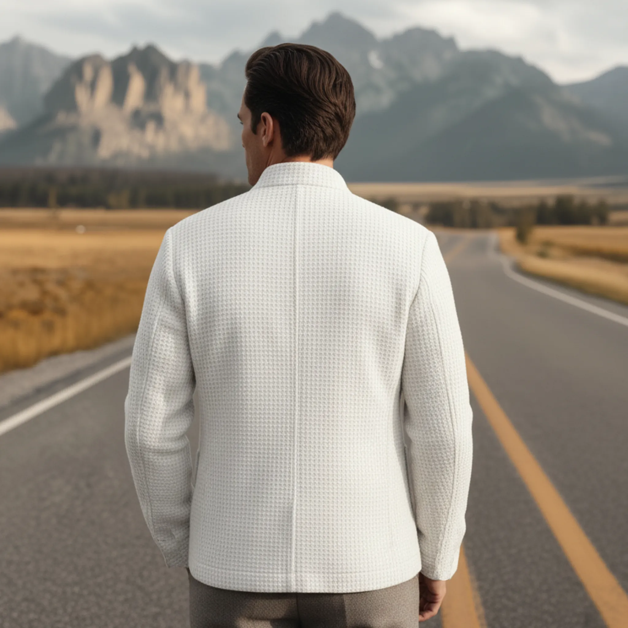 Men's Classic Retro Stand Collar Multi-pocket Waffle Jacket MTA2500J8K sold by Manly product image thumbnail 4