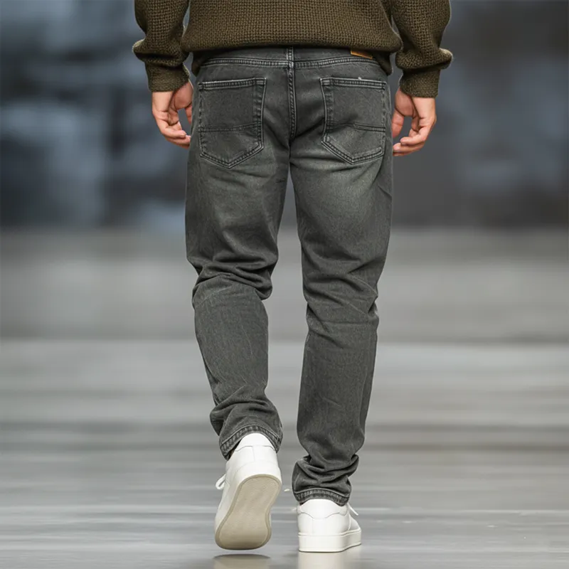 Men's Classic Straight-leg Ripped Jeans MTA2415J6U sold by Manly product image thumbnail 4