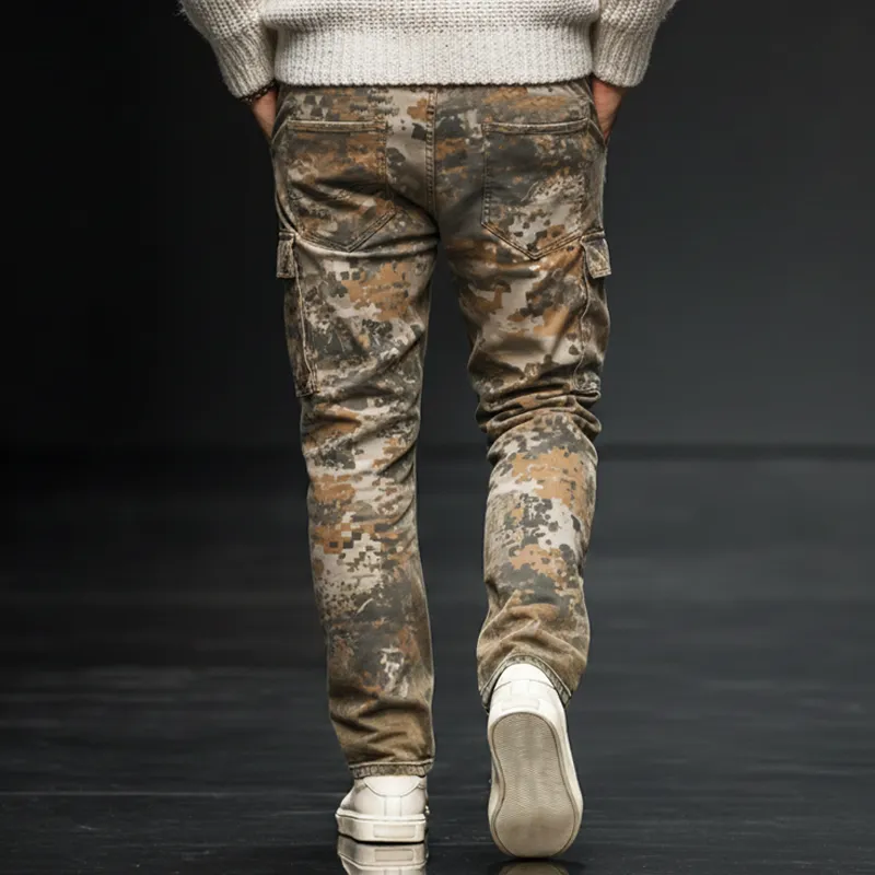 Men's Classic Camouflage Lace-Up Elastic Cuff Track Pants MTA2479J7U sold by Manly product image thumbnail 4