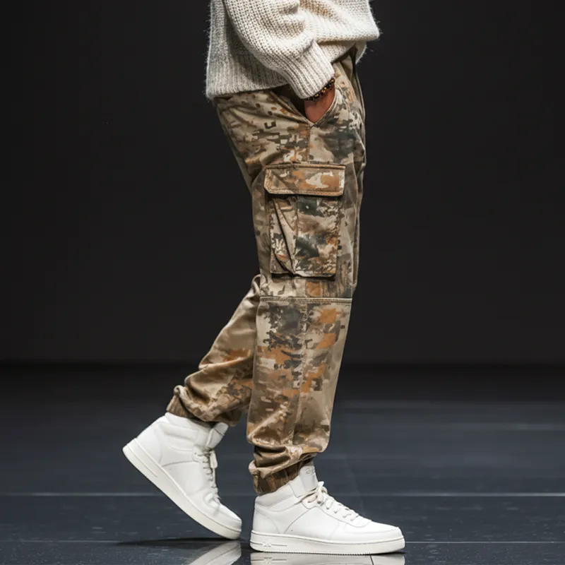 Men's Classic Camouflage Lace-Up Elastic Cuff Track Pants MTA2479J7U sold by Manly product image thumbnail 3