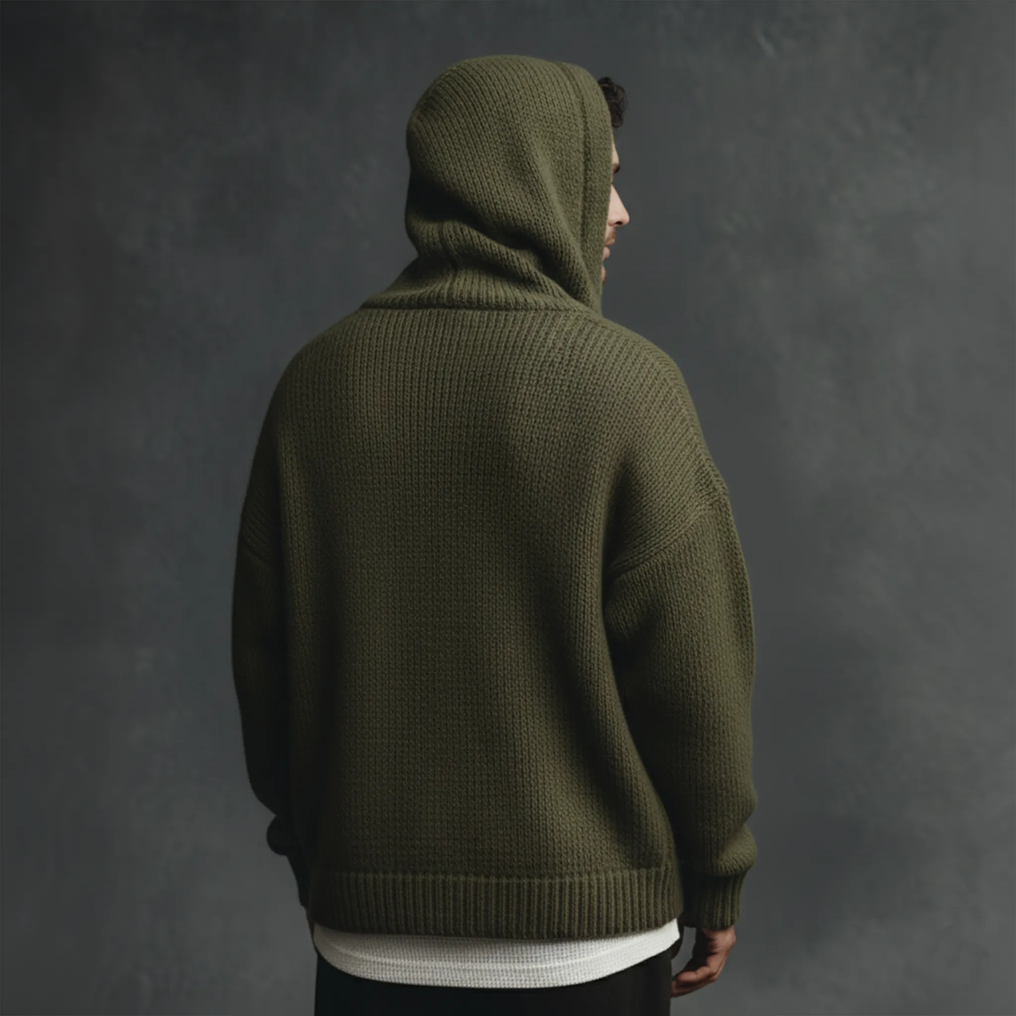 Men's Classic Casual Hooded Knit Cardigan MTA2355J7K sold by Manly product image thumbnail 5