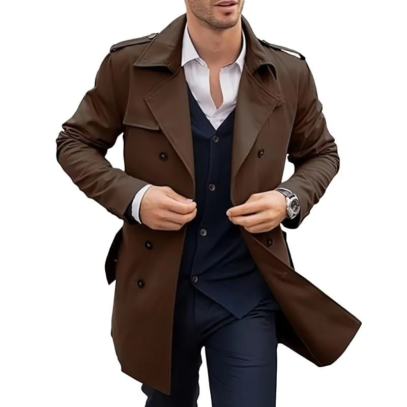 Men's Mid-length Double-breasted Casual Trench Coat 46954502X sold by Manly product image thumbnail 2