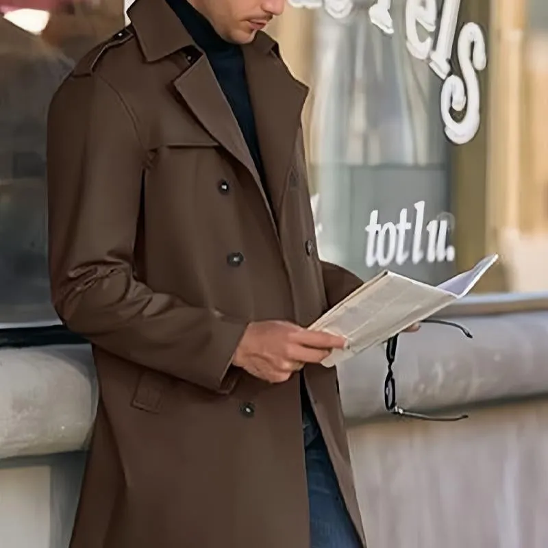 Men's Mid-length Double-breasted Casual Trench Coat 46954502X sold by Manly product image thumbnail 5