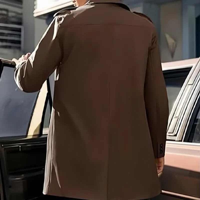 Men's Mid-length Double-breasted Casual Trench Coat 46954502X sold by Manly product image thumbnail 4