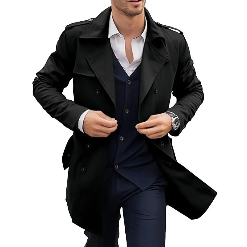 Men's Mid-length Double-breasted Casual Trench Coat 46954502X sold by Manly product image thumbnail 3