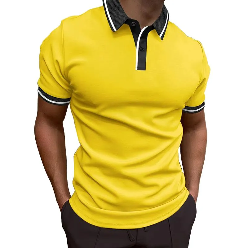 Men's Colorblock Lapel Short Sleeve Polo Shirt 70989049Z sold by Manly product image thumbnail 3