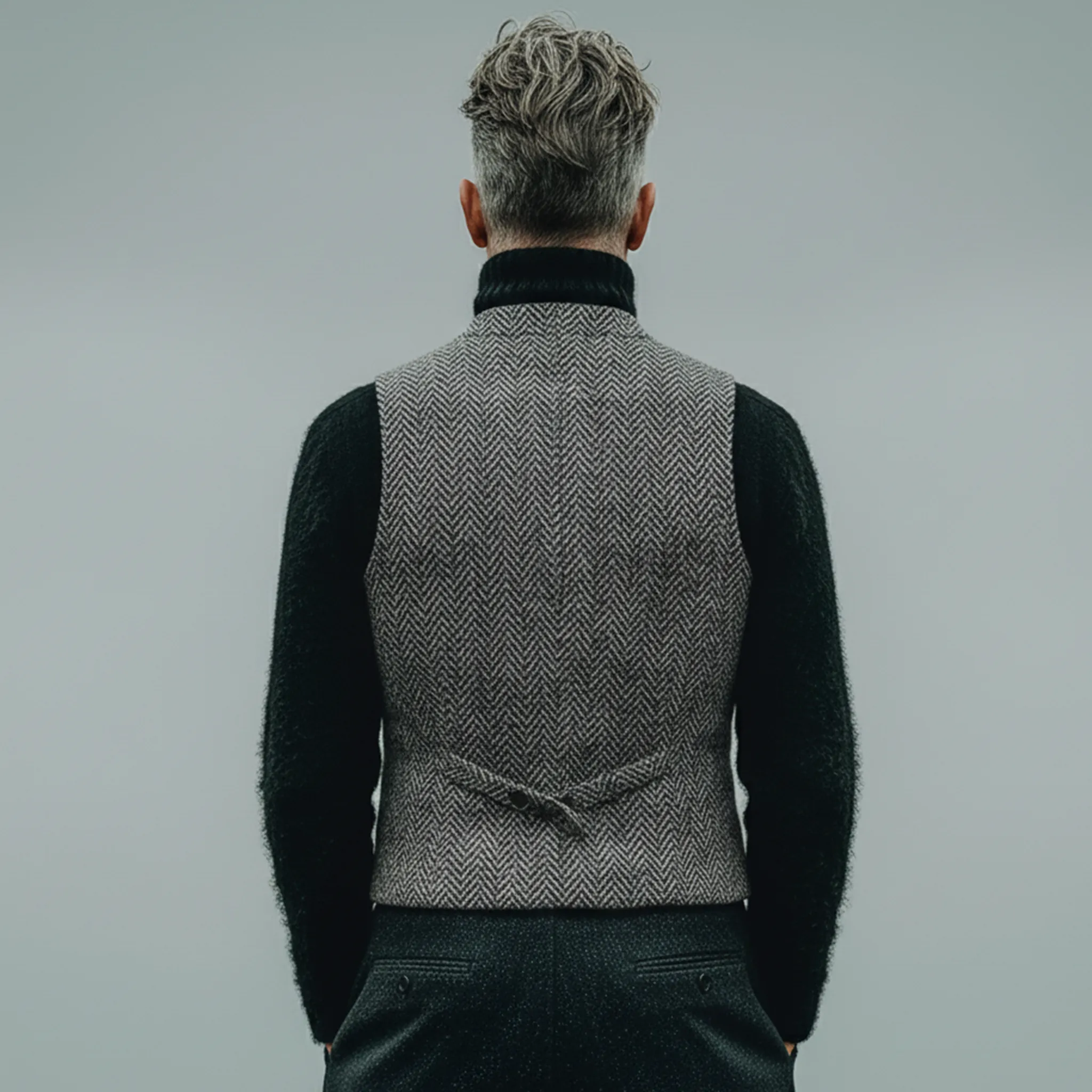 Men's Classic Business And Casual Faux Herringbone Vest MTA3094J5K sold by Manly product image thumbnail 4