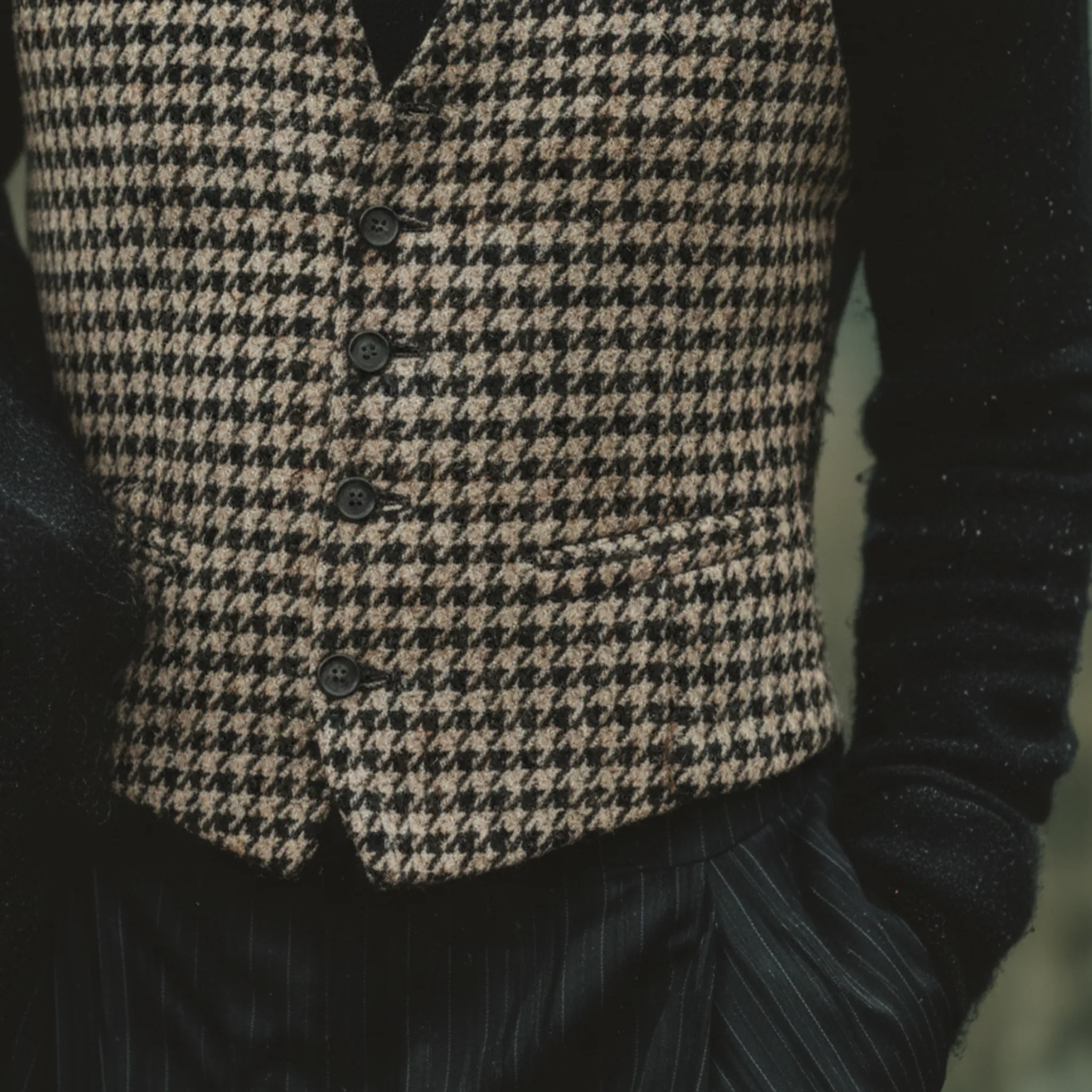 Men's Classic Business And Casual Faux Houndstooth Vest MTA3000J9K sold by Manly product image thumbnail 5