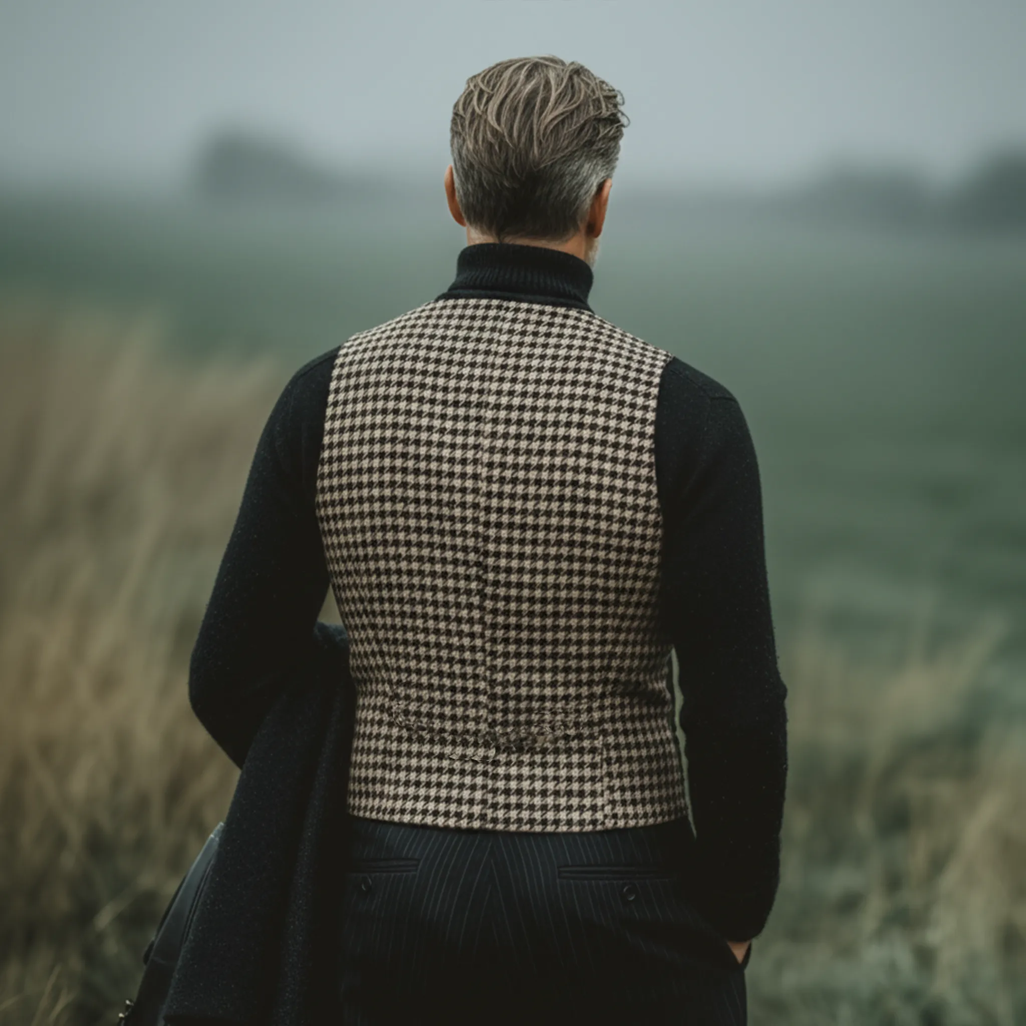 Men's Classic Business And Casual Faux Houndstooth Vest MTA3000J9K sold by Manly product image thumbnail 4