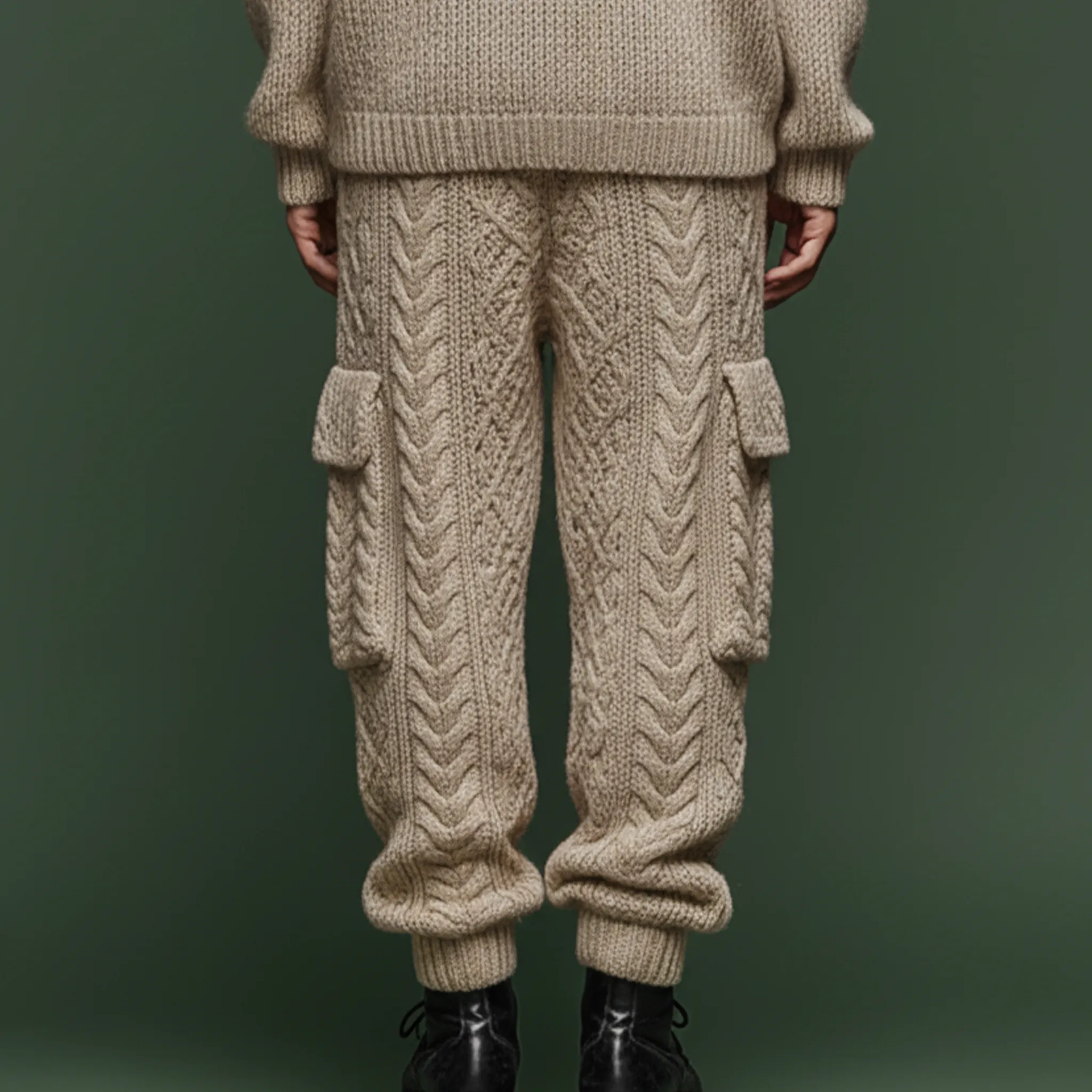 Men's Classic Jacquard Knit Elastic Waist Casual Pants MTA3082J8K sold by Manly product image thumbnail 5