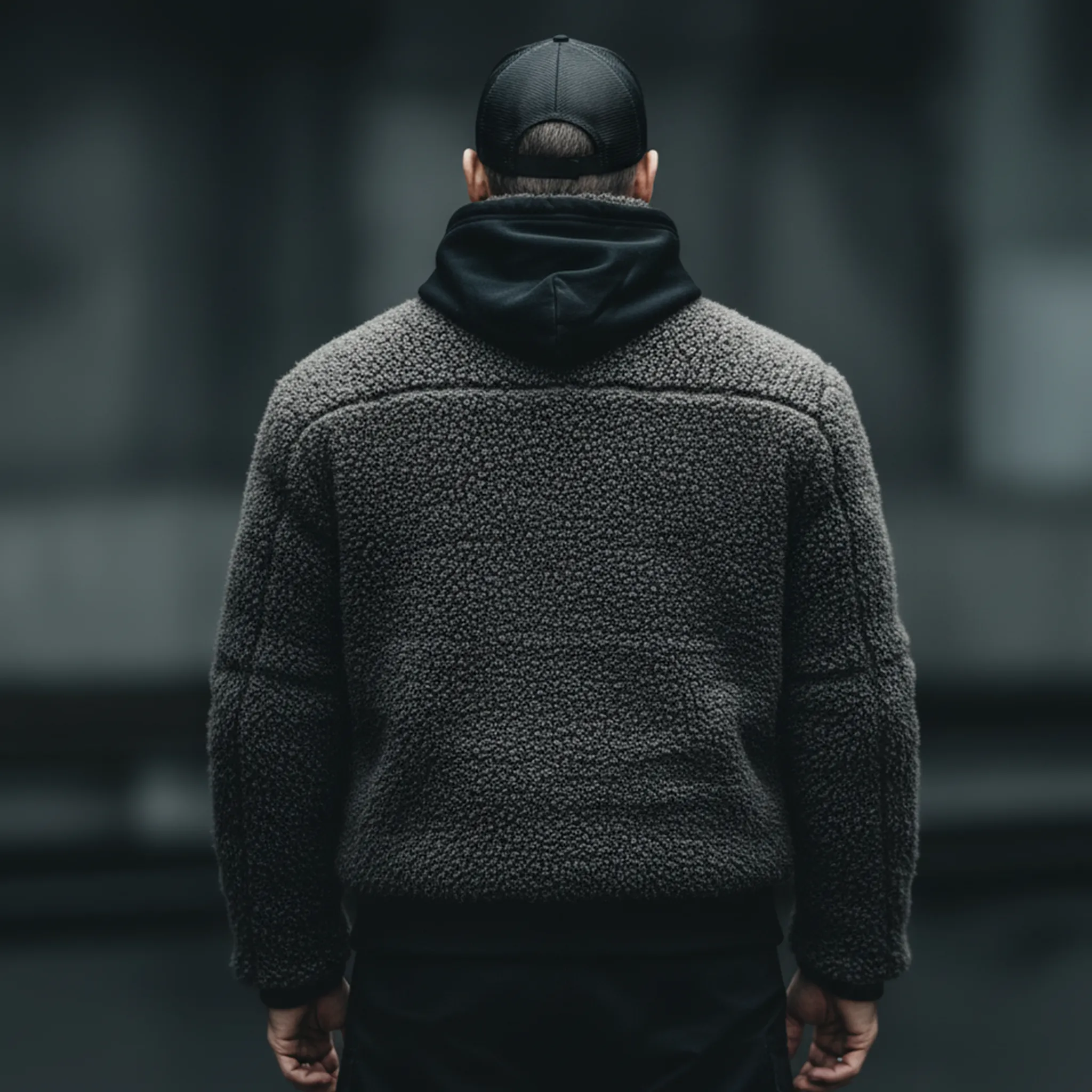 Men's Classic Casual Stand Collar Fleece Zip-Up Jacket MTA3068J1K sold by Manly product image thumbnail 3