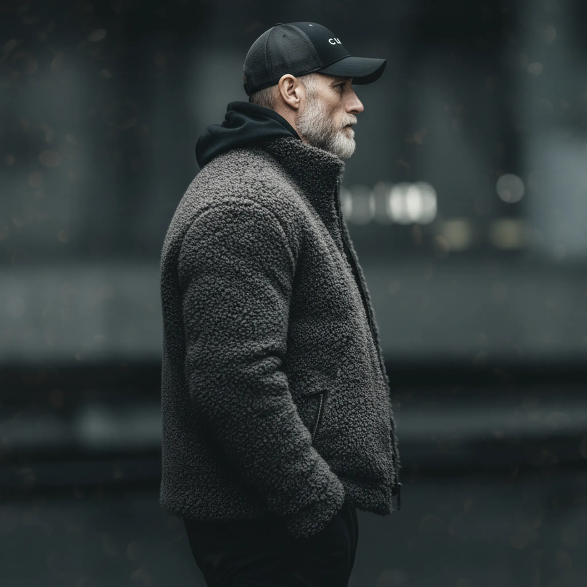 Men's Classic Casual Stand Collar Fleece Zip-Up Jacket MTA3068J1K sold by Manly product image thumbnail 4