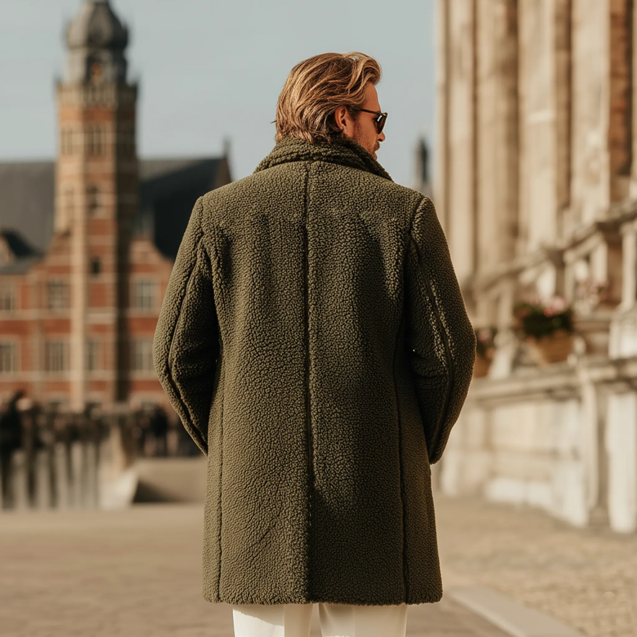 Men's Classic Casual Lapel Fleece Button Coat MTA3087J2K sold by Manly product image thumbnail 5