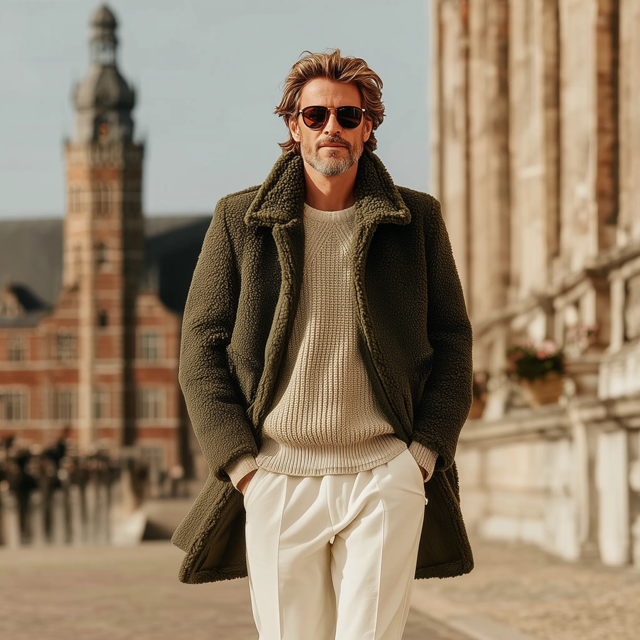 Men's Classic Casual Lapel Fleece Button Coat MTA3087J2K sold by Manly product image thumbnail 2