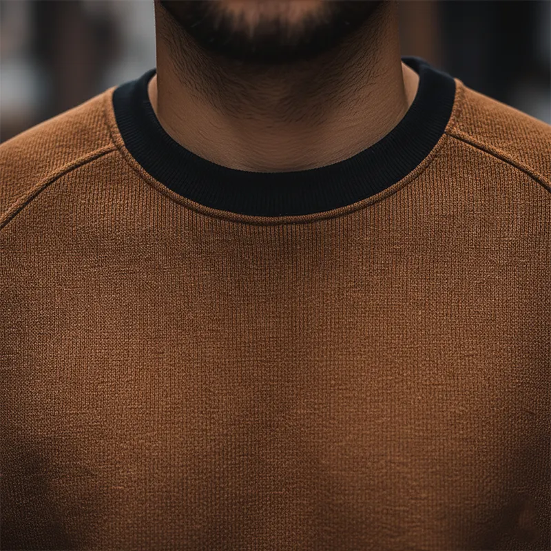 Men's Winter Retro Print Cotton Blend Crew Neck Sweatshirt MTA3075J3P sold by Manly product image thumbnail 5