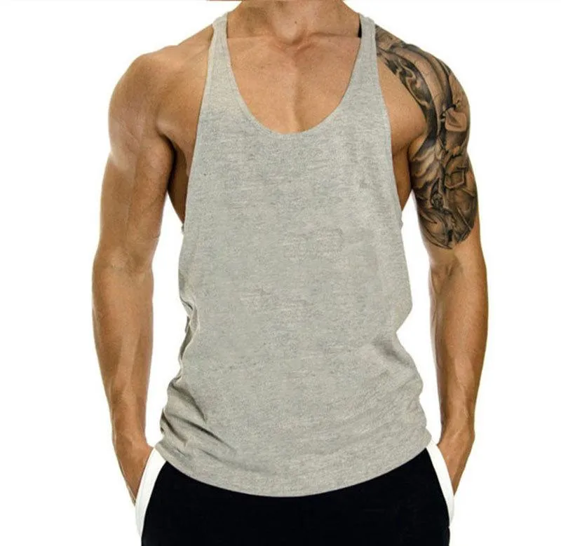 Men's Solid Sleeveless Loose Sports Fitness Tank Top 80453667Z sold by Manly product image thumbnail 4