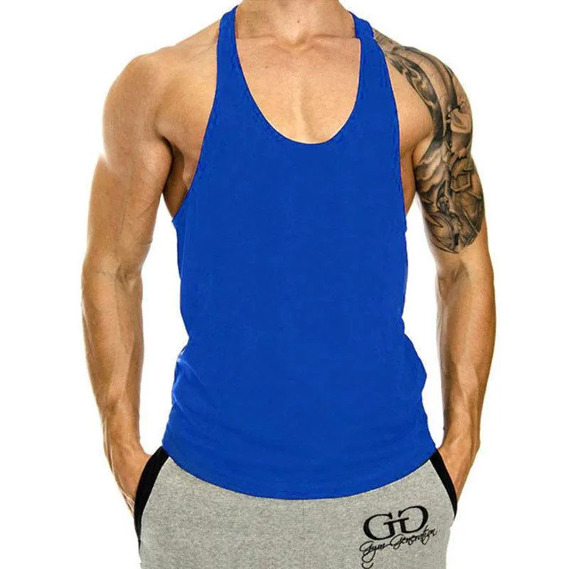 Men's Solid Sleeveless Loose Sports Fitness Tank Top 80453667Z sold by Manly product image thumbnail 3