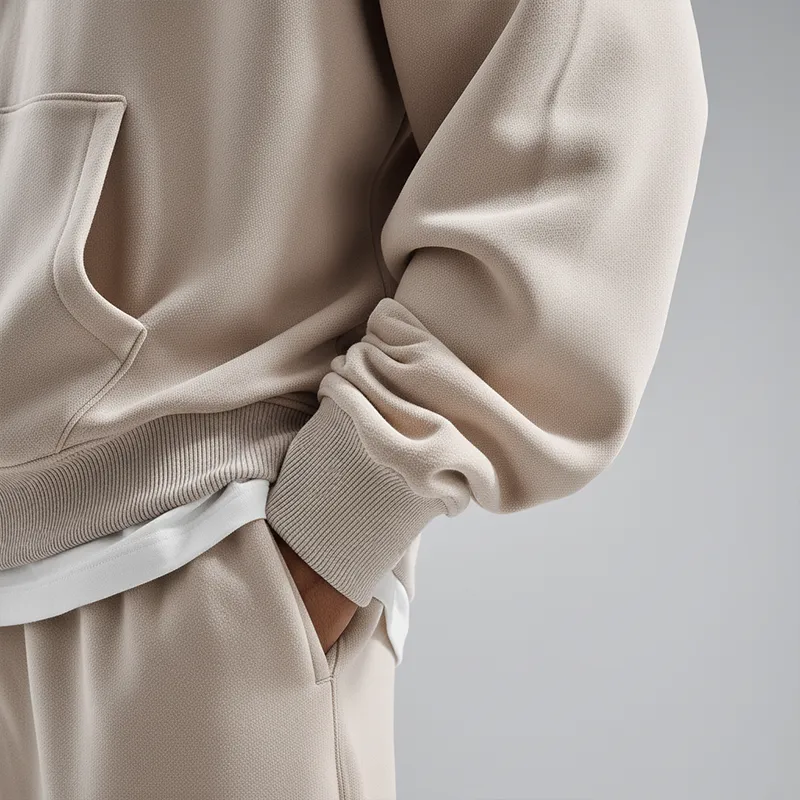 Men's Simple And Stylish Cotton Blend Hooded Sweatshirt MTA2774J4P sold by Manly product image thumbnail 3